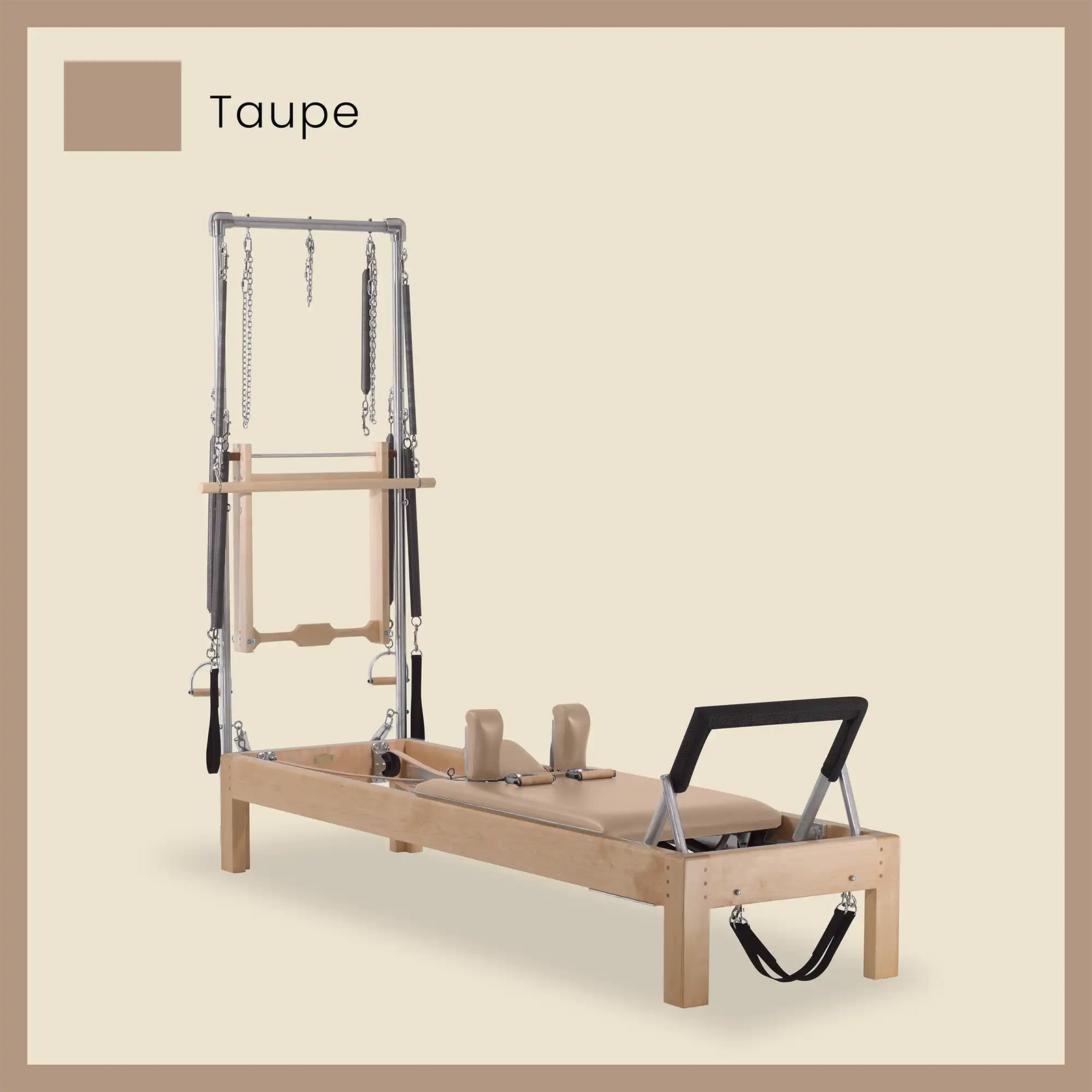 89" Instant Half Cadillac Conversion with Raised Full Bed Designer Wood Universal Pilates Reformer