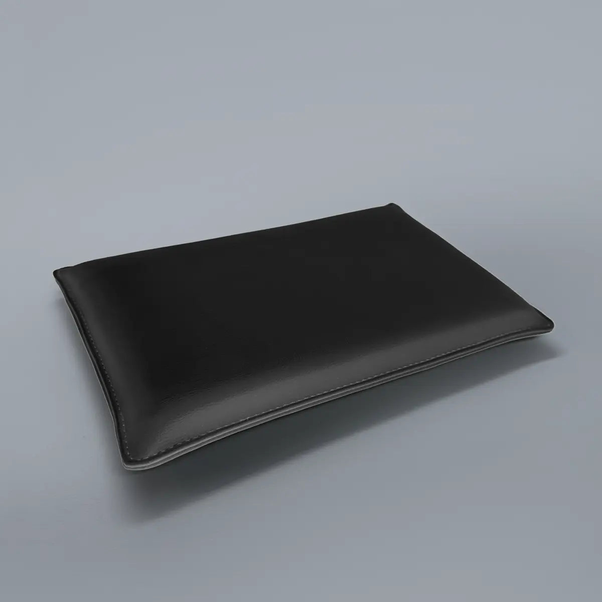 Gratz Pilates thin black leather headrest pad for reformer or Cadillac equipment.